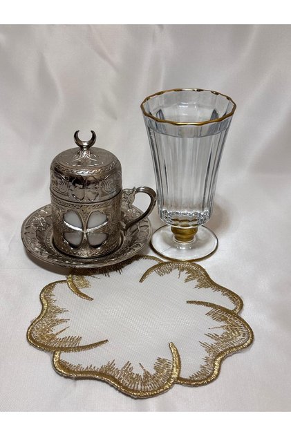 Presentation Napkin, Cocktail Napkin Coffee Side Presentation Holder Embroidered Coffee Side 6 Pieces Fabric Presentation Napkin