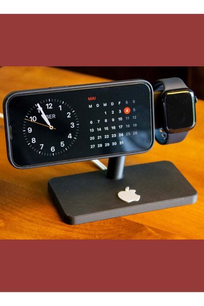 حامل شاحن MagSafe لجهاز iPhone وApple Watch - قاعدة شحن عملية وجذابة