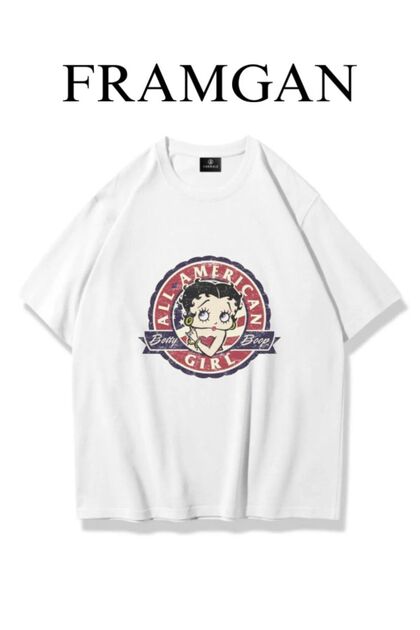 Kadın All Amerıcan Gırl Baskılı Beyaz T-Shirt