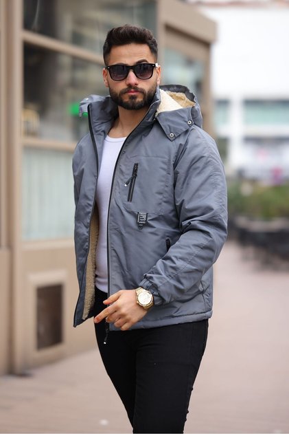 Men's Hooded Detachable Water and Windproof Coat Jacket
