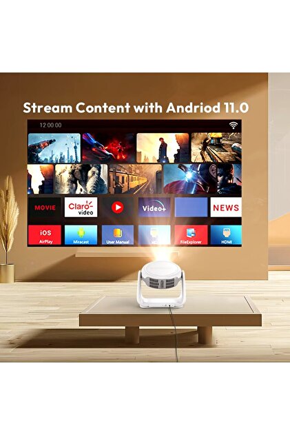 Rebiy K1 Pan-tilt Projector 4K HD Video Ev Sineması - Fiyatı