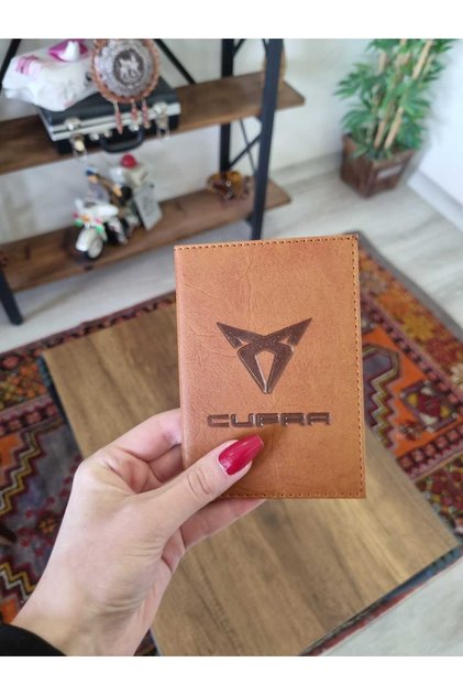 Cupra Leather Stitched Car License Case Container Auto License Holder Car License Protector