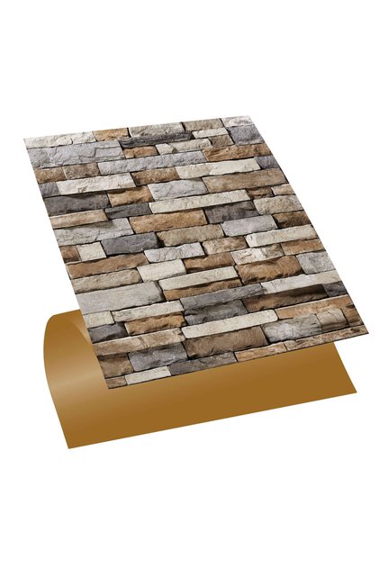 Kendinden Yapışkanlı Geometrik Taş Desenli Pvc Karo 30x30 Cm (11 ADET) 1m2