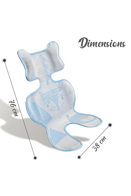 Breathable 3D Mesh Liner / Pad for Baby Stroller / Car Seat / High Chair / Cradle - Blue