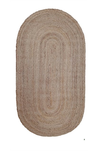 Bolero Jut Örgü Halı Naturel ET123 80X150 Oval