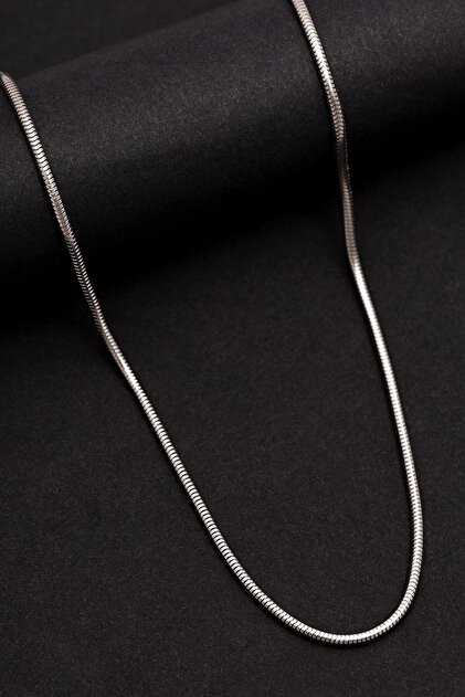 Italian Thin Snake Stainless Steel Men Women Chain Necklace Eck58K