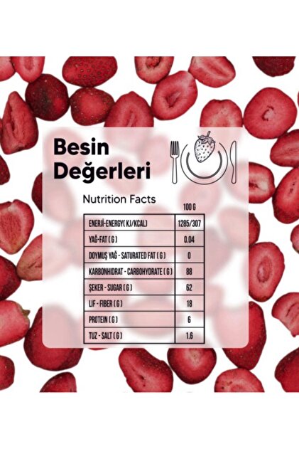 gargalı Çilek - Dondurularak Kurutulmuş Meyve Cipsi - Üretici