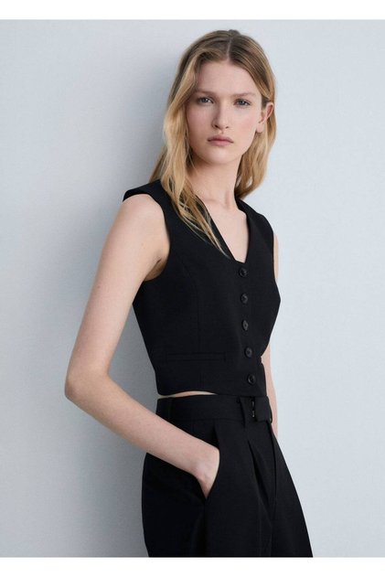 Crop Fabric Vest
