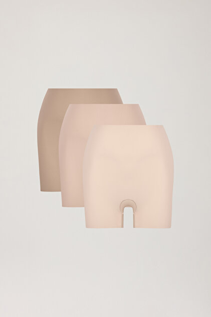 3 Adet Görünmez Lazer Kesim Boxer Külot Laser Cut Boyshort