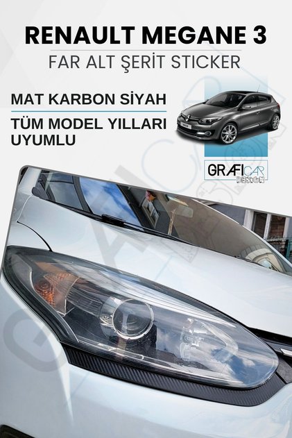 Renault Megane 3 Headlight Lower Strip Sticker