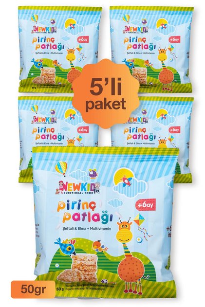 Organik Elma Sulu Vitamin Ve Mineral Kaynağı Bebek,Çocuk Atıştırmalığı - Şeftalili-5' Fırsat Pakedi