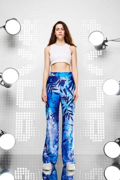 Women's Blue Trousers 15356