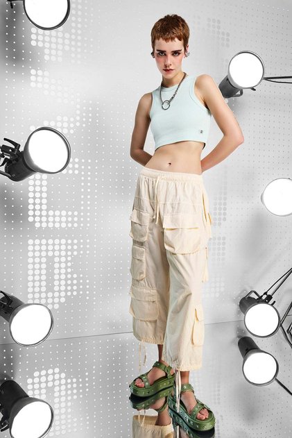 Women's Cream Trousers 15115