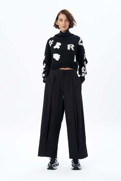 Women's Black Trousers 16192