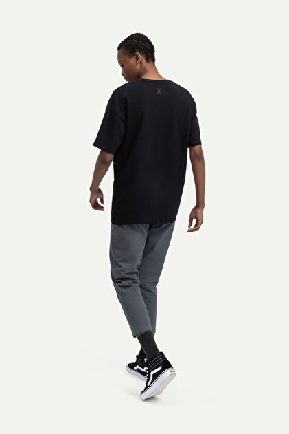 KAFT Siyah Erkek Oversize / Relax Tişört - %100 Pamuk | (Neuvex