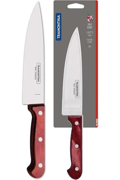 Since 1911, Made In Brazil - Polywood 6 Inches Chef Knife With Stainless Steel Blade