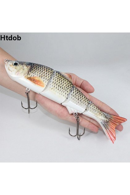 25cm 135g 25cm 135g New Artificial Bait Big Fishing Lure 4 Segment Sinking Swimbait Crankbait Hard