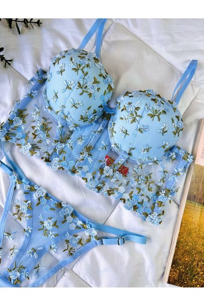 Heart destekli bralet takım