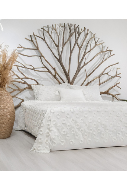 100% Cotton Pompom Pique Set Double 200X230 cm Soft Breathable Summer Bedspread