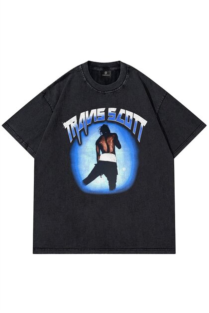 Unisex Travis Scott 101 Washable Anthracite Tshirt