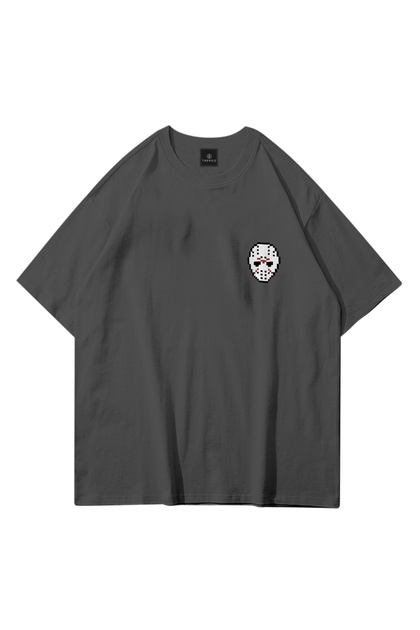 Trendiz Unisex Jason Voorhees Mask Antrasit Tshirt - Fiyatı, Yorumları