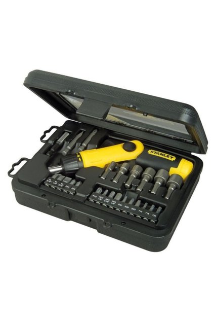 25-Piece Pistol Grip Ratchet Screwdriver Set