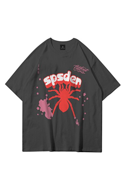 sp5der スパイダー　tシャツ　黒 Trendiz Anthracite Unisex Sp5der T-Shirt- Trendyol