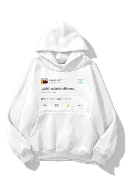 Unisex Kanye Tweet Sweatshirt White