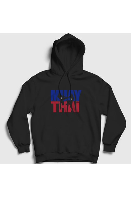 Unisex Black Mma Ufc Muay Thai Hooded Sweatshirt 454959Tt