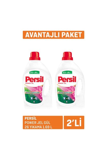 Power Jel Derin Temizleme Gülün Büyüsü 52 Yıkama 1690 ml X 2 Adet