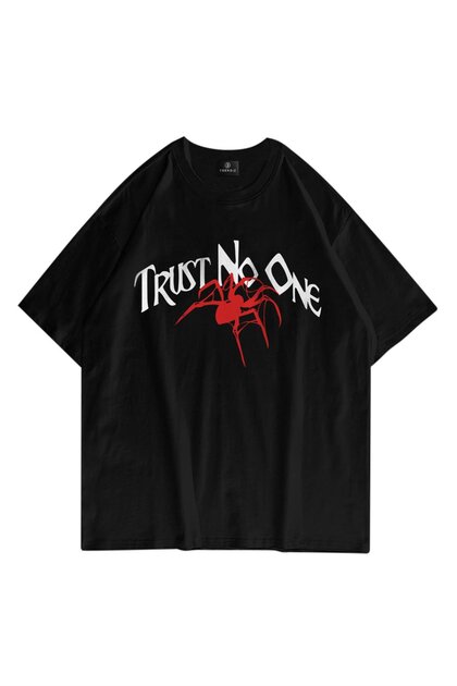 تيشيرت أسود للجنسين Trust No One