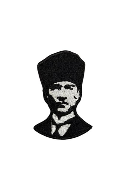Atatürk Kalpaklı Portresi Nakış Patch Arma 6 X 8.5 Cm
