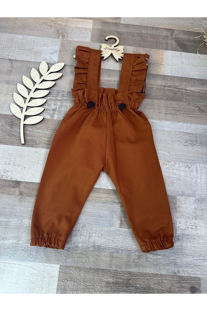 Handmade Tile Color Girl's Culottes Salopet