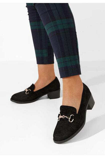 Mocasini cu toc Empress negri