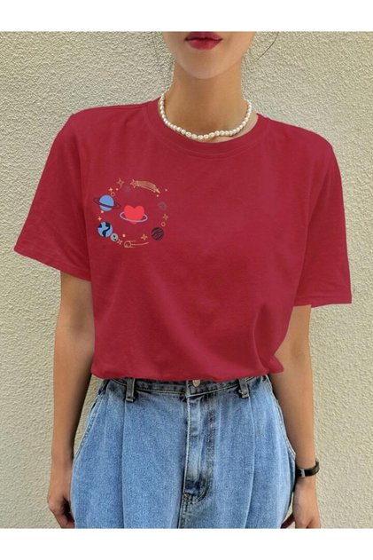 Galaxy Printed Cotton Short Sleeve (Oversize) Tshirt