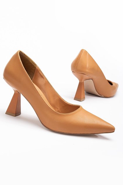 Skin Thin Heel Camel Large Size Women's Shoes Heeled Stiletto