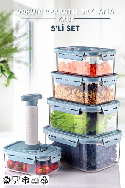 Nandy Home 5'Li Set Vakum Aparatlı Mikrodalga ve Difrizde