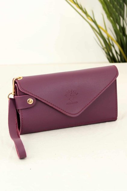 Andrey Soft Leather Multi-Compartment Women's Card Holder Wallet with Hand Strap Bp-4708c