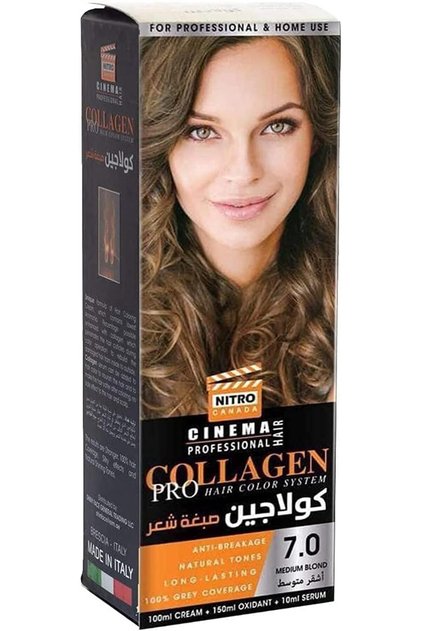 صبغة شعر كولاجين برو، 7.0 أشقر متوسط