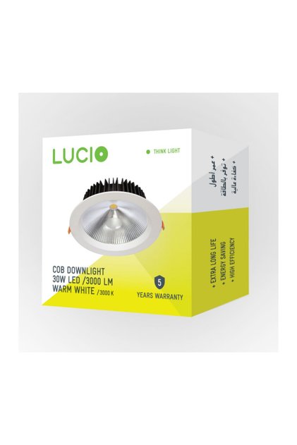 مصباح LED بلاستيكي عالي الكفاءة بقوة 30 وات 100-240 فولت