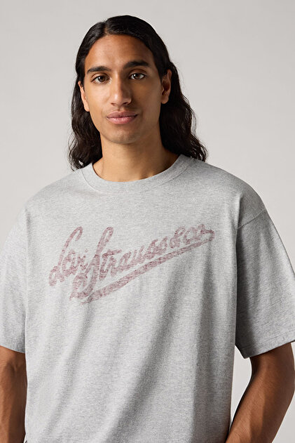Levi's Vintage Fit Graphic Teet Script Gri Erkek T-shirt A9440