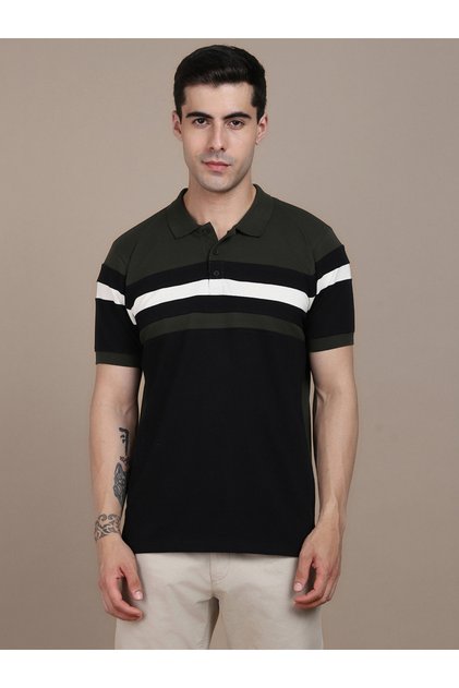 قميص بولو مخطط بقصّة Slim Fit من مجموعة Colorblock