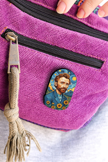Vincent Van Gogh - Rozet - Pin - Rozet - Broş - Yaka Çanta Aksesuar