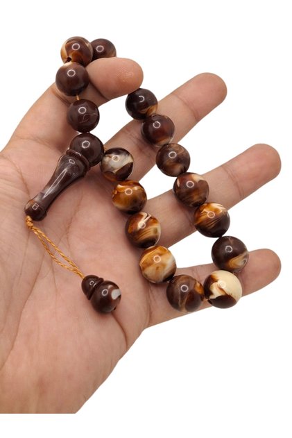 Brown Efe Mascot Model Powder Amber Prayer Beads