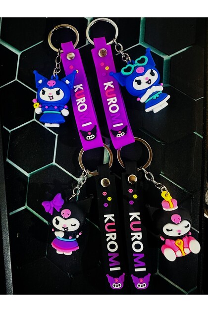 GİZDE Hello Kitty Sanrio Anahtarlık Kuromi Sevimli Silikon Ve