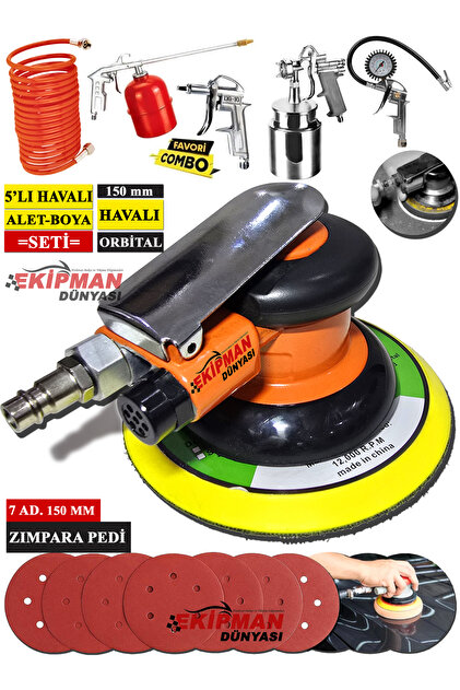 はるページ WORKMASTER 150 mm Havalı Orbital Parlatma Cilalama Polisaj