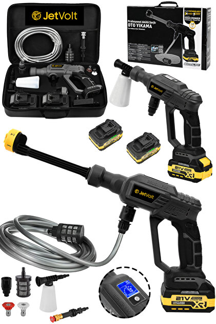 JetVolt 21v 2.0ah Kömürsüz Motor Yüksek Basınçlı Akülü Oto Araba