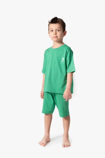 U.S. Polo Assn Boys' Green Bermuda Set
