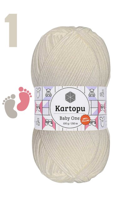 Baby One Tüylenmeyen Anti Pilling Ekru Rengi Bebe Örgü İpi KOD: K019