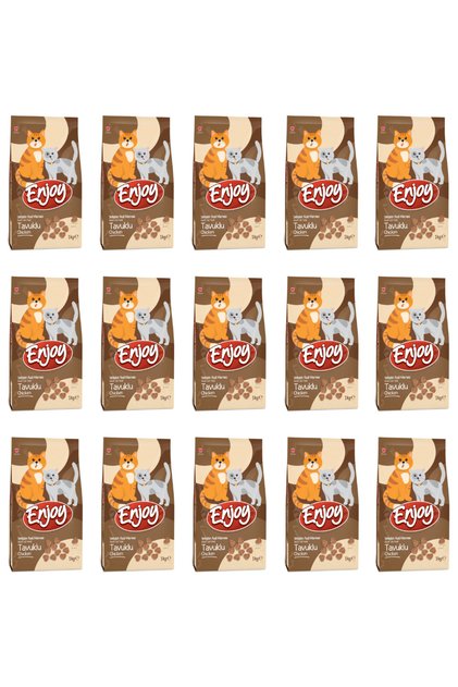 Yetişkin Kediler için Tavuklu Tam ve Dengeli Kedi Maması 1 kg X 15